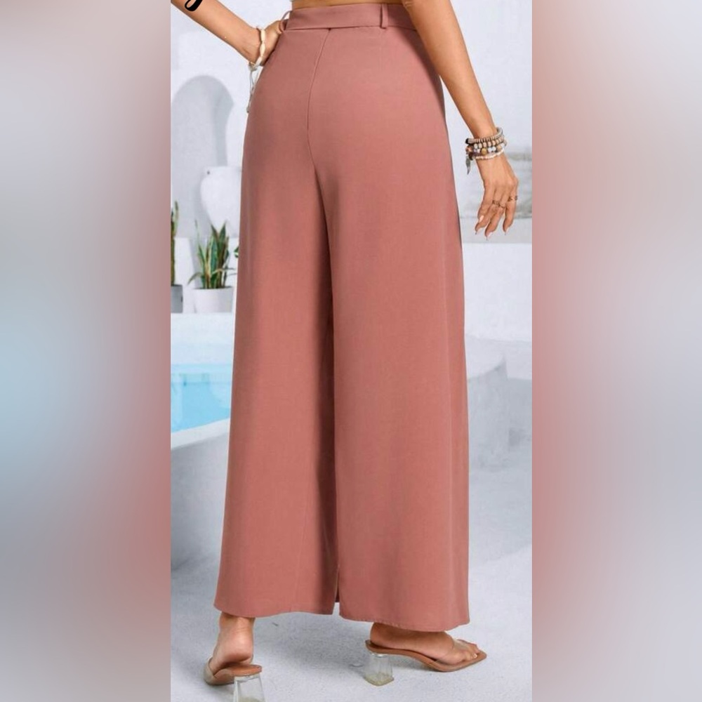 SHEIN Dusty Rose Wide-Leg Skirt - Picture 2 of 11